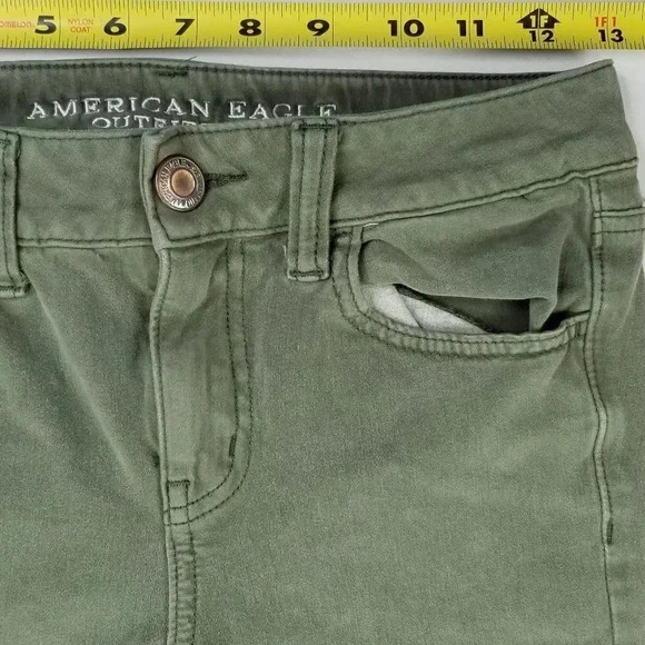 American Eagle Green 360 super Stretch Jegging 0 - Picture 2 of 10